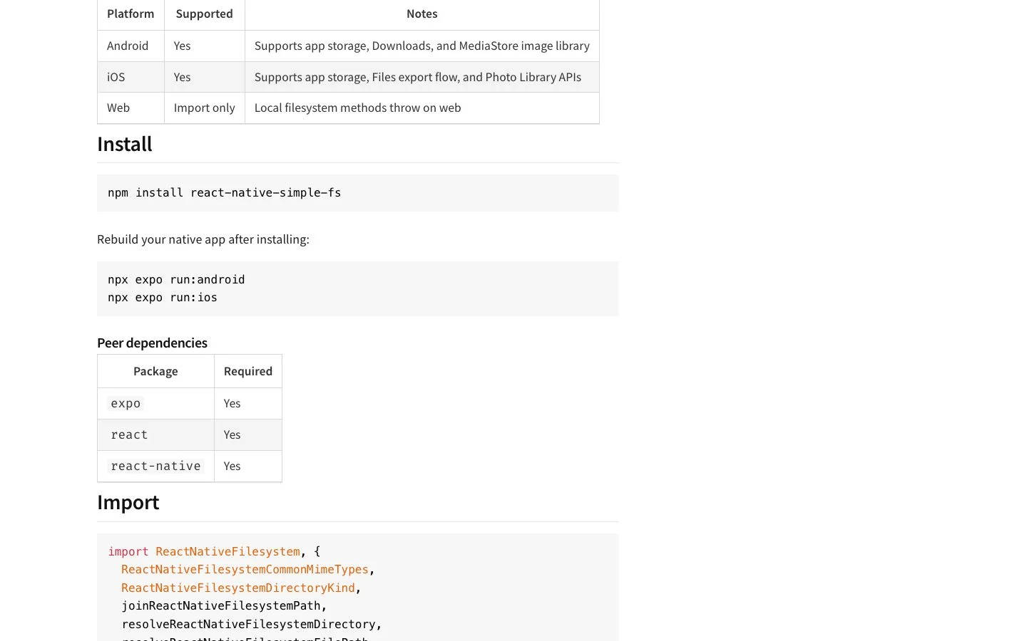 Export-friendly flows