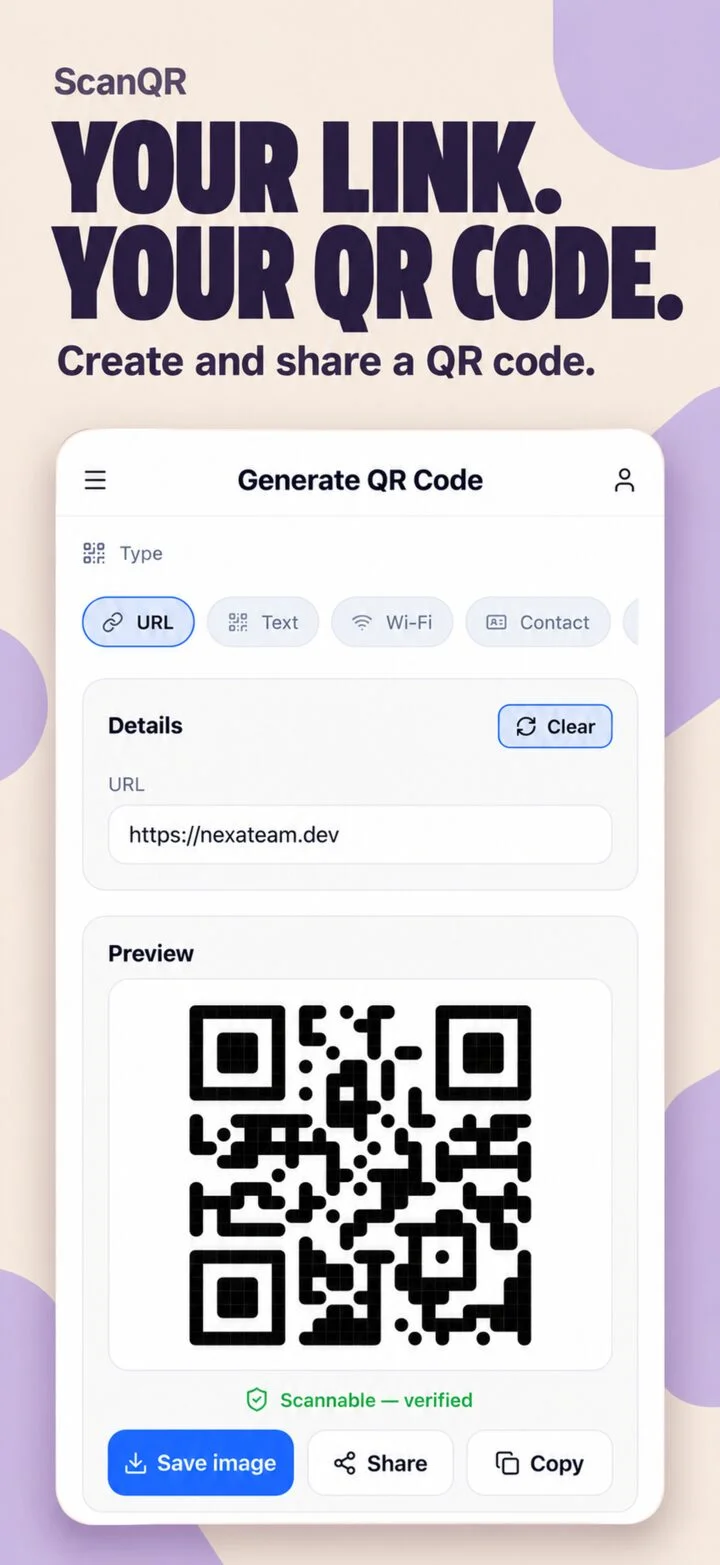 QR code generation